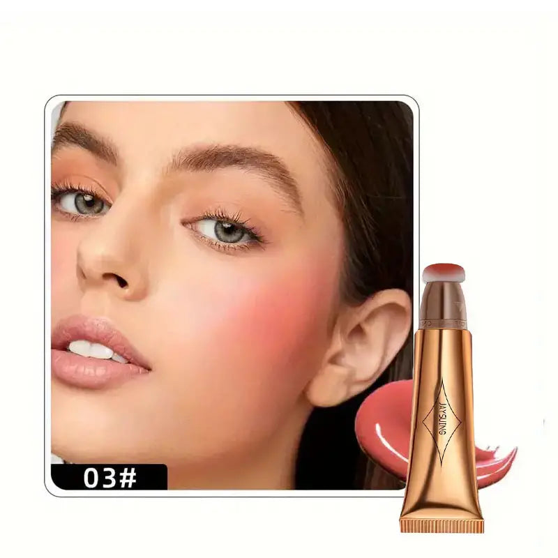 Waterproof Highlighter Contour Creamy Liquid Stick Cushion - All-in-One Contour, Blush, and Highlight Makeup-0